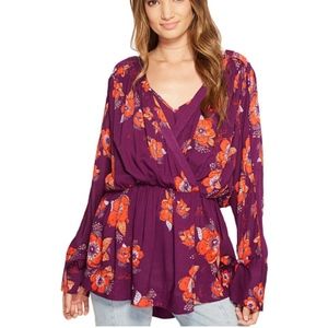 FREE PEOPLE Floral Printed Tunic Top